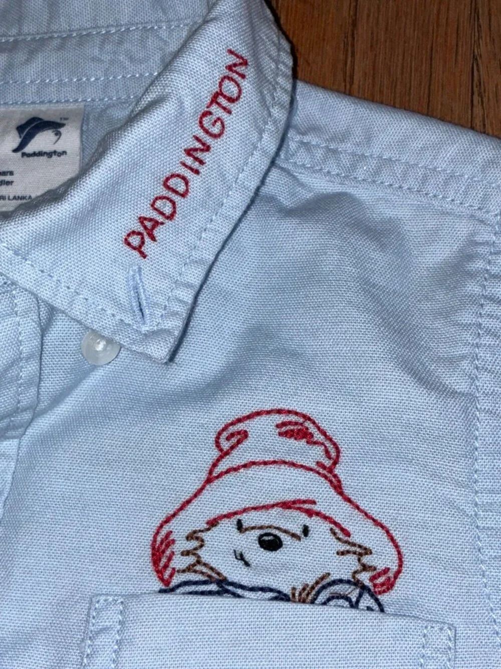 Baby Gap x Paddington Blue Embroidered London Oxford Shirt 5Y